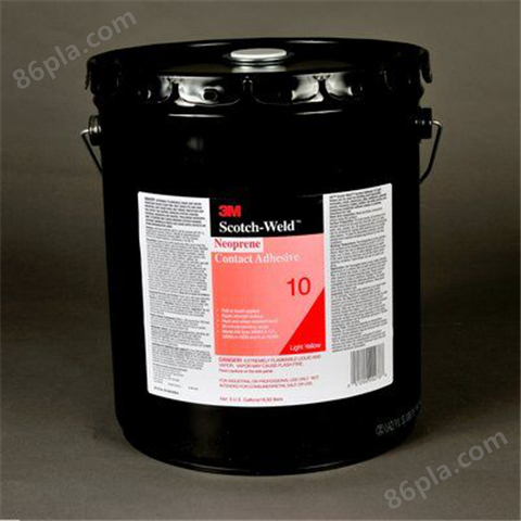 3M™ 10浅黄色氯丁橡胶胶粘剂，具倾倒喷嘴5加仑桶，每箱1桶