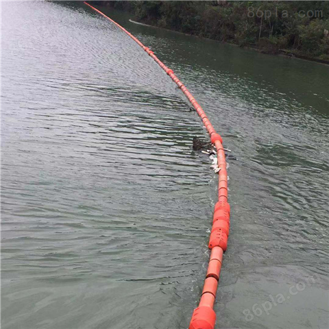 大跨度管式拦污排尼龙绳连接塑料浮漂